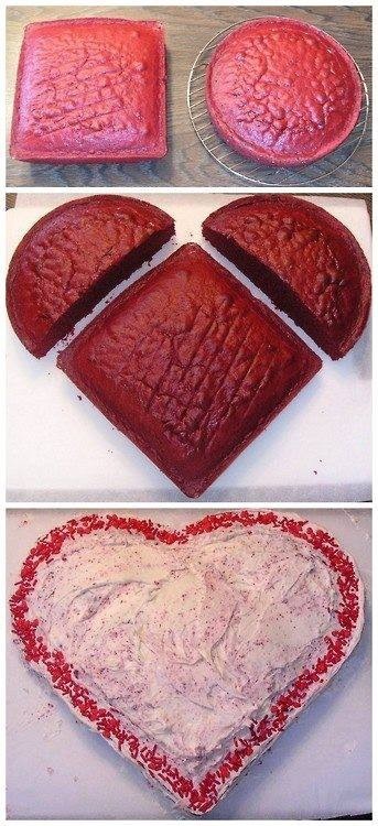 Easiest Way To Make ?(Heart) -shaped ??(Cake) 4 Vali Day ...