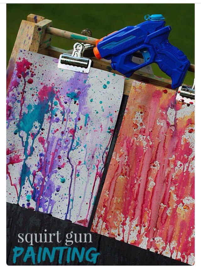 Water Gun Painting (Cool Activity To Do With Kids) Trusper