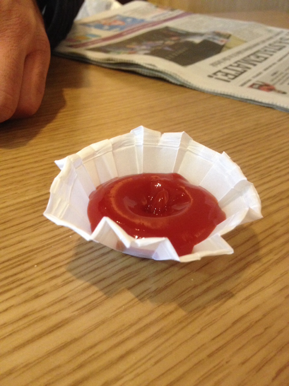 Unroll The Top Of A Mcdonalds Sauce Pot, Fold Out, And Here You Have It