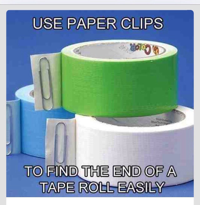 💙put A Paper Clip On The End Of Your Tape So You Never Get Stuck Trying