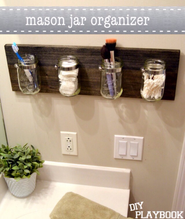 Spruce Up Your Bathroom With This Mason Jar Organizer Trusper