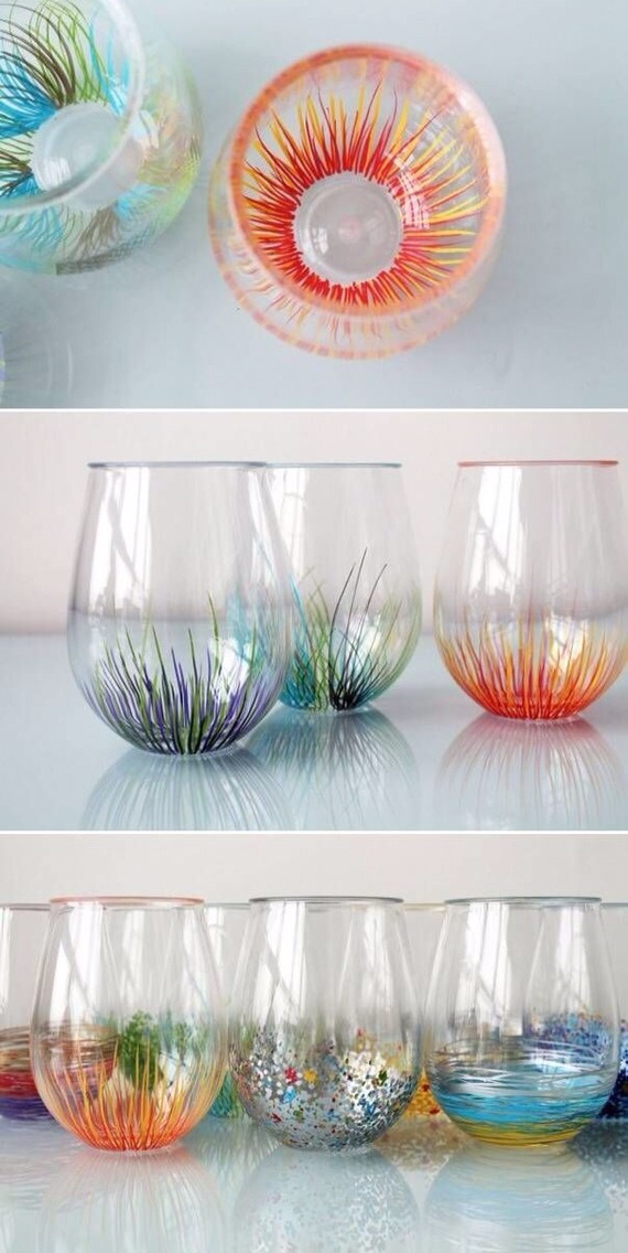 💢🌀DIY DECORATED STEMLESS WINE GLASSES🌀💢 Trusper