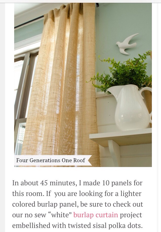How To Make "NoSew" Burlap Curtains Trusper