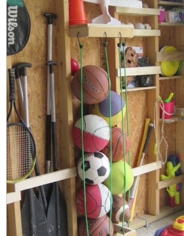 Diy Ball Holder Using Bungee Cords Trusper