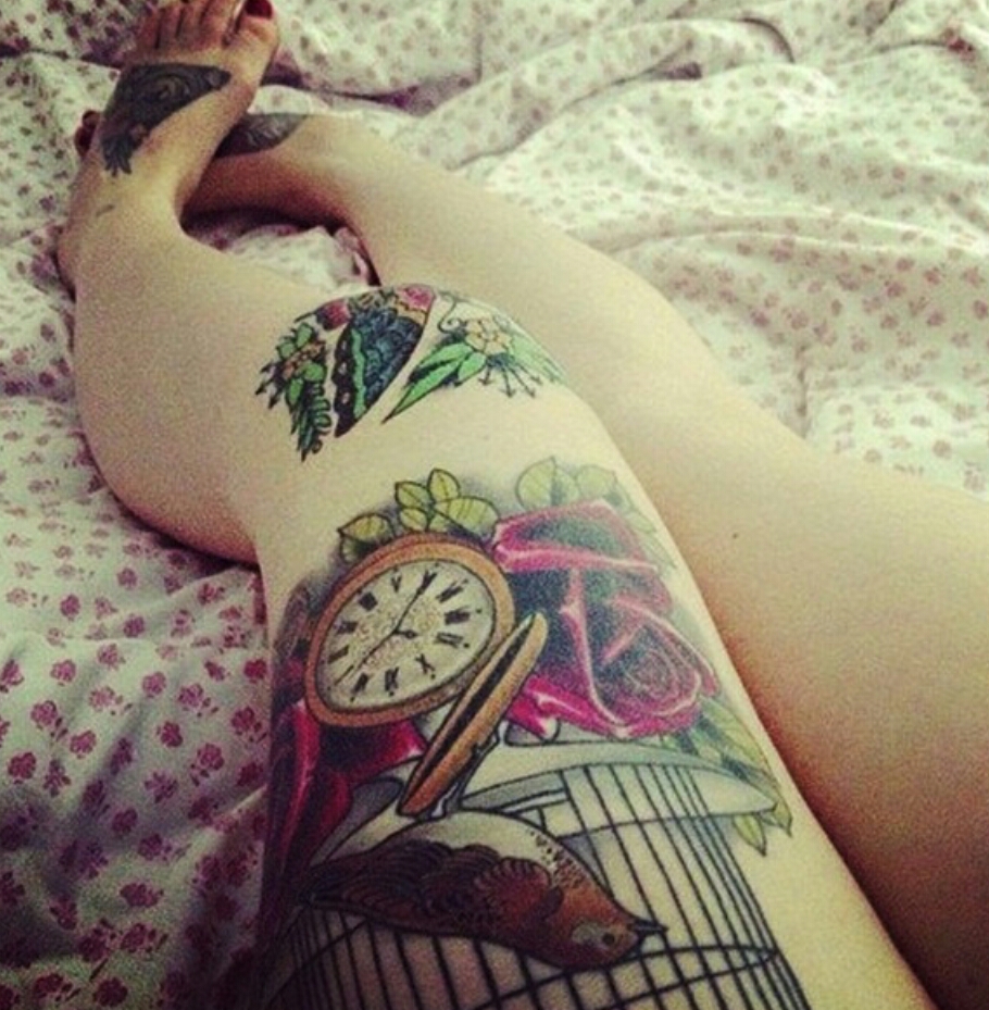 beautiful thigh tattoos trusper beautiful thigh tattoos trusper