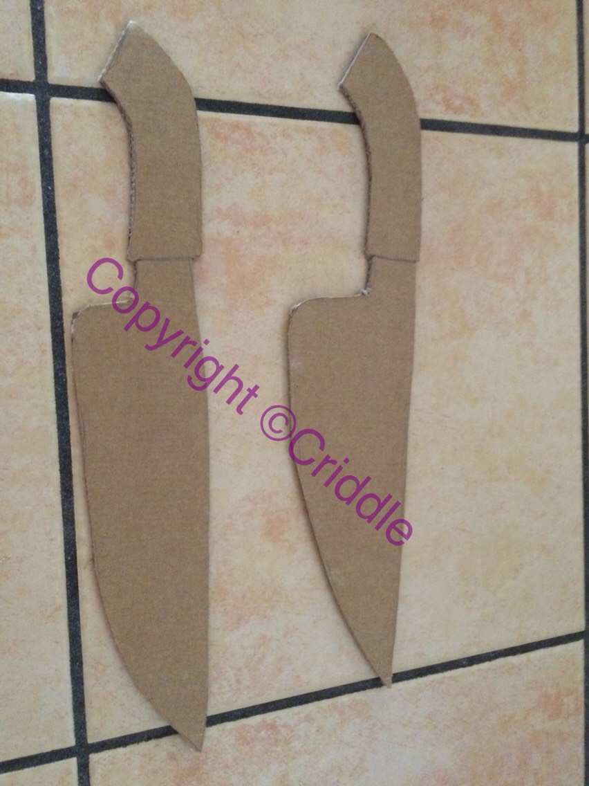 Halloween Cardboard Diy Butcher Knife Dress Up Trusper