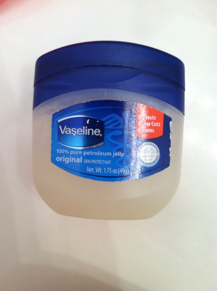 Then, rub Vaseline on top of the lotion.