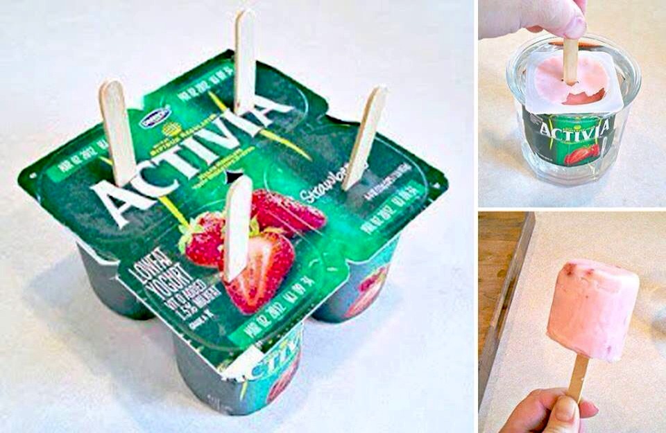 Put A Popsicle Stick In Your Yogurt And Freeze For Easy Frozen Yogurt