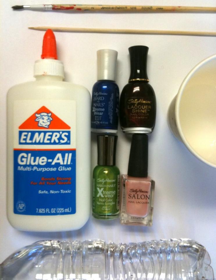 Water Marble Nails With Elmer's Glue Trusper