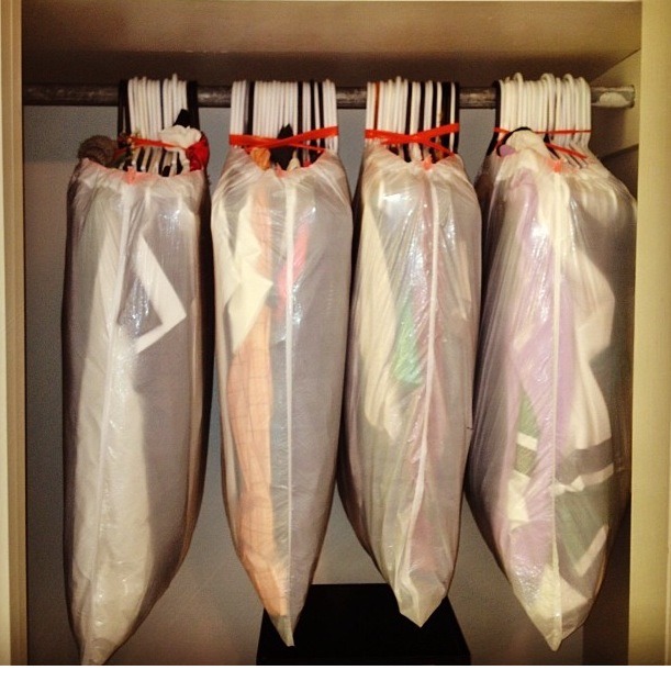 Moving?!? Use A Trash Bag To Cover Your Clothes Trusper