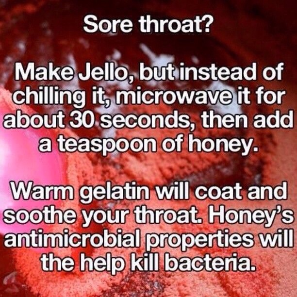 Drinking Warm Jello Helps A Sore Throat! Trusper