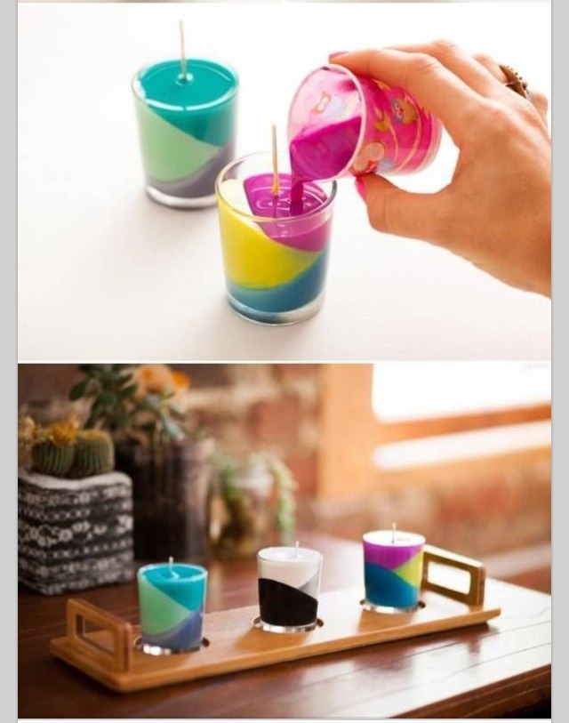 DIY Multi Color Candle Trusper