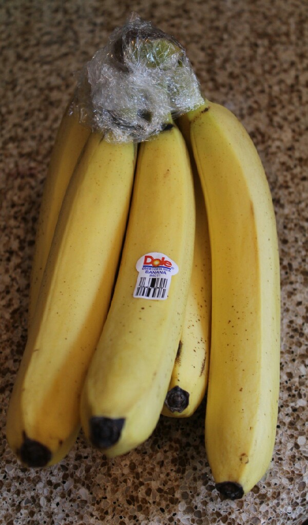 wrap the TOP of your bananas with plastic wrap and they will last 4 to