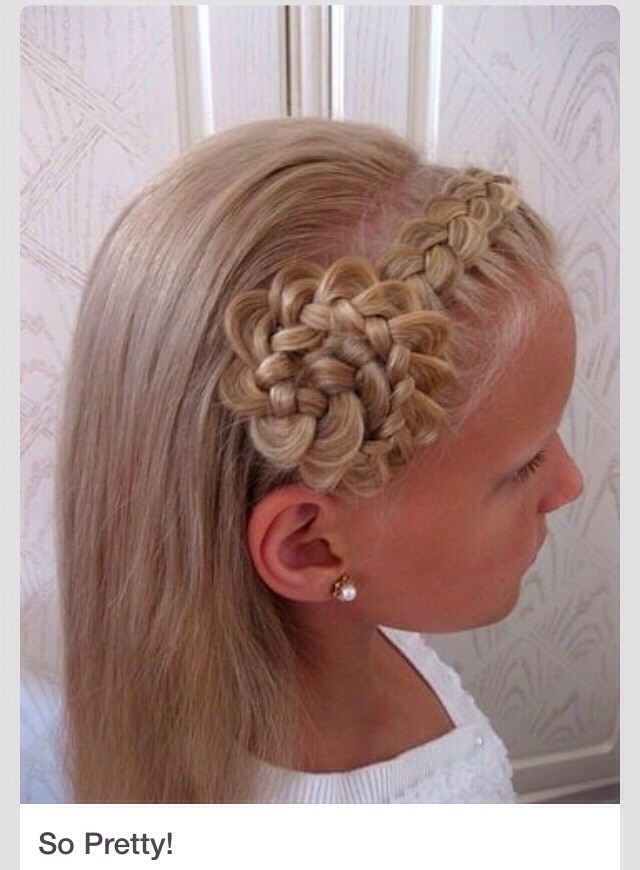 Cute Girls Hairstyles Dutch Flower Braid