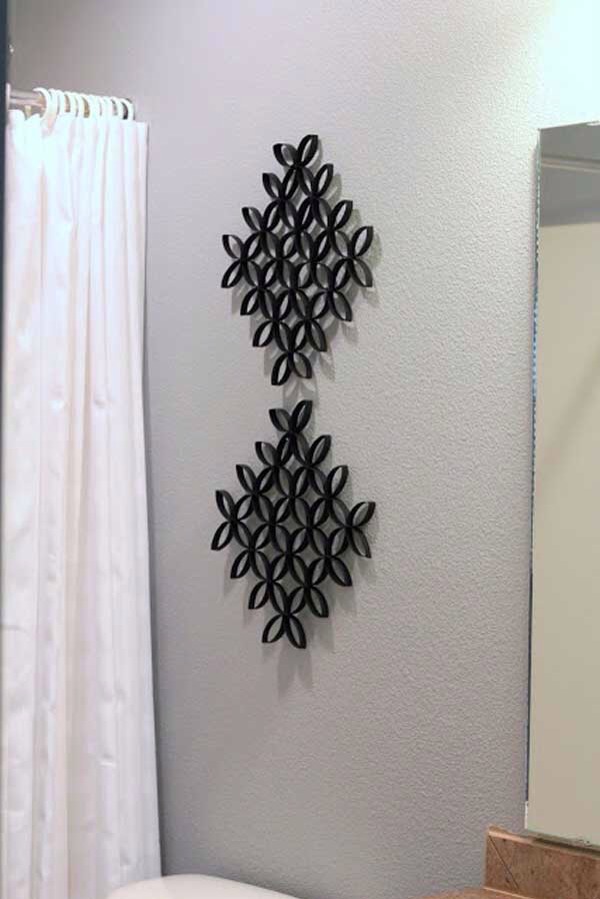 Cute Wall Art From Toilet Paper Rolls Trusper