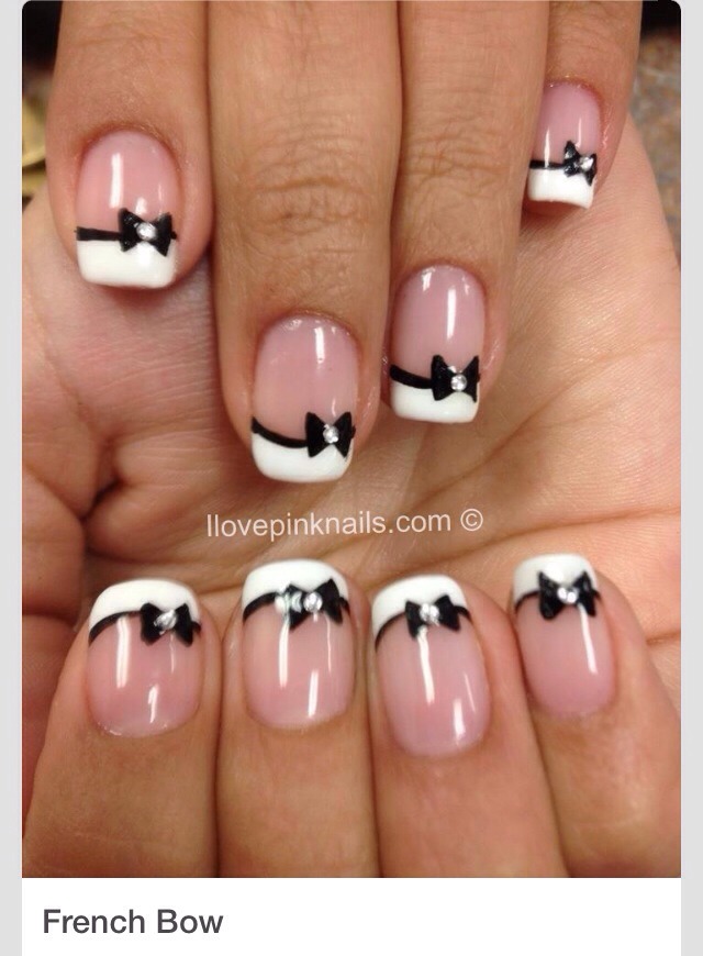 💅💅💅💅French Bow Tip Nails💅💅💅💅 Trusper