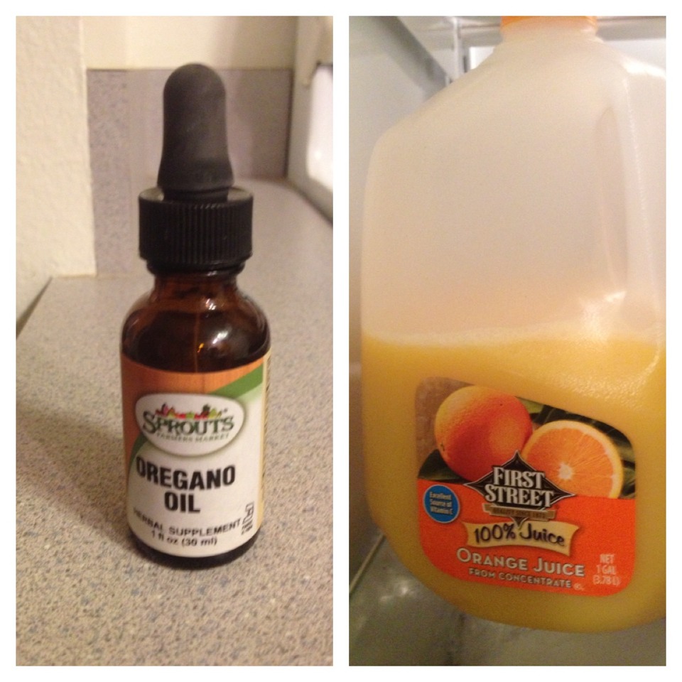 Natural Cough Antibiotic 1 Glass On Orange Juice N 6 Drops On Oregano