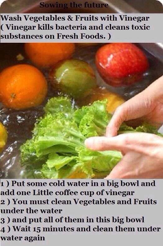 Clean Fruits And Vegetables In Vinegar Trusper