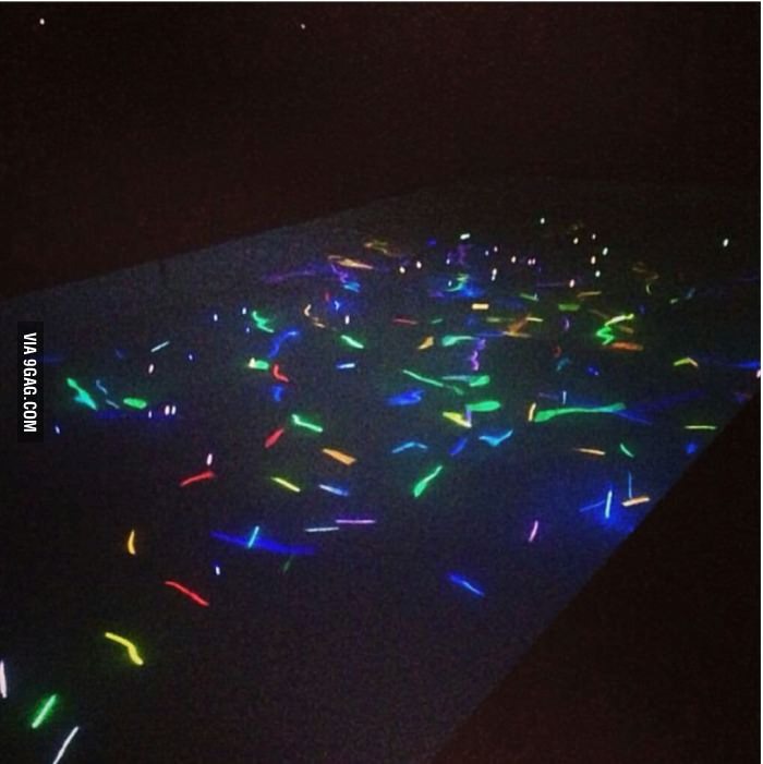 for an awesome pool party, buy lots of glow sticks, and toss them into