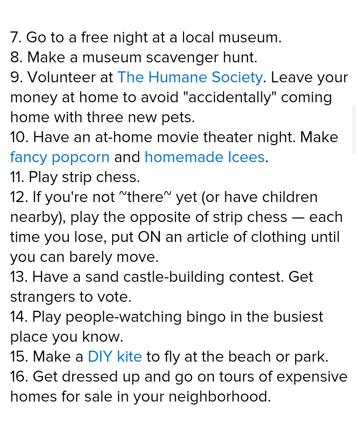 Free dating ideas