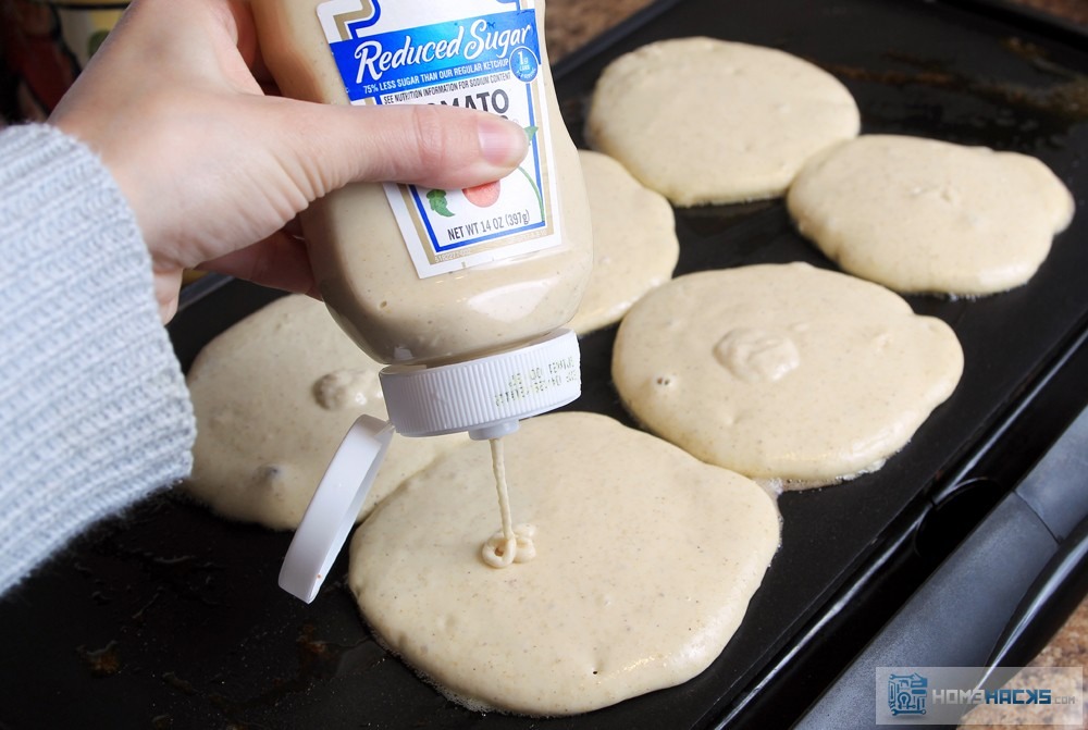 If You Put Pancake Mix In A Ketchup Bottle It Makes A More Clean And