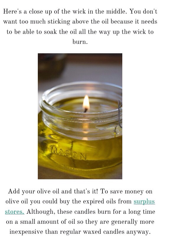 " Homemade Olive Oil Candles"👌 Trusper