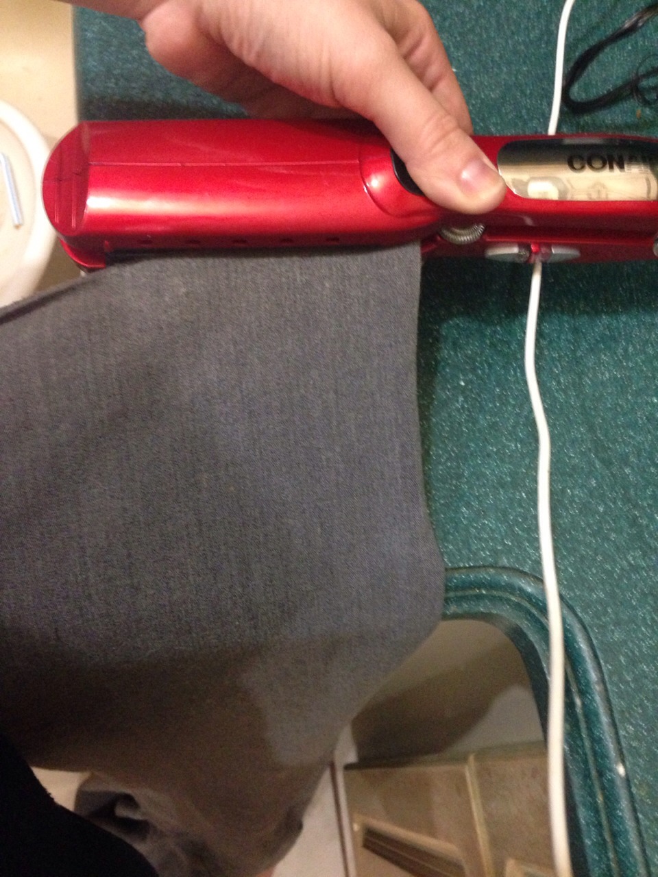 To iron clothes quickly use your hair flat iron. Trusper