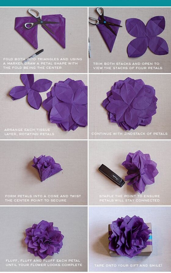 💥💢DIY TISSUE PAPER FLOWER TOPPER🌸💢 Trusper