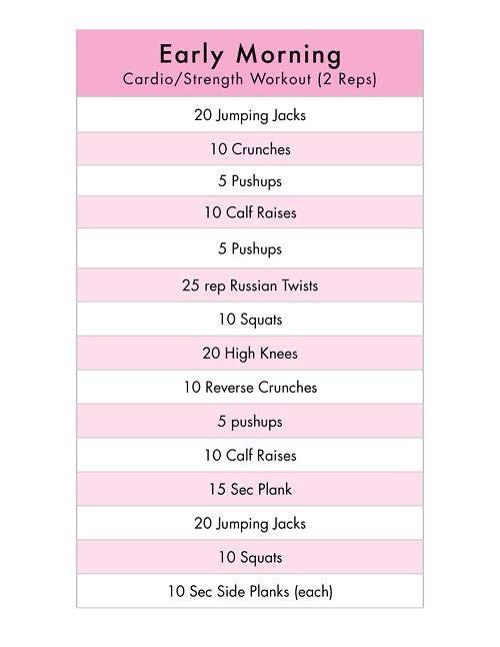 Early Morning Cardio/Strength Workout Trusper