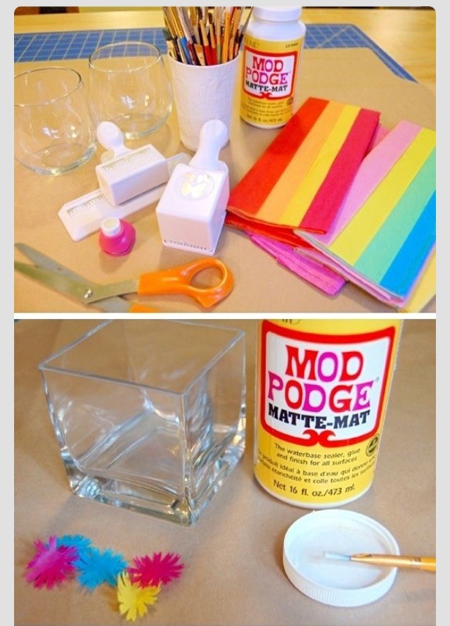 Diy Stained Glass Candle Holder Using Mod Podge😍😍 Trusper